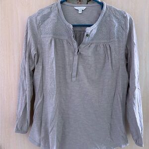 Lucky Brand Women's Quarter Length Sleeve Top
